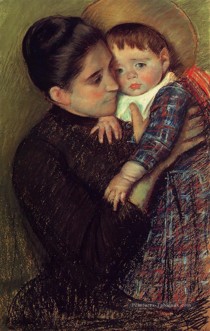 Femme et son enfant aka Hélène de Septeuil mères des enfants Mary Cassatt Peintures à l'huile